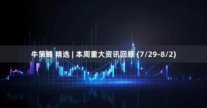 牛策略 精选 | 本周重大资讯回顾 (7/29-8/2)